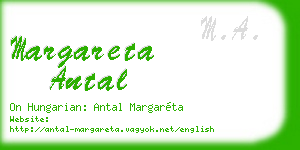 margareta antal business card
