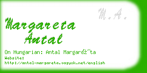 margareta antal business card